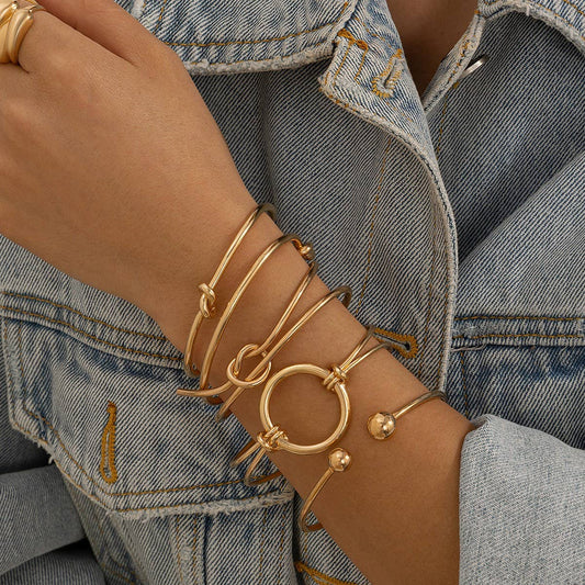 Knotted Bracelet Gold Color