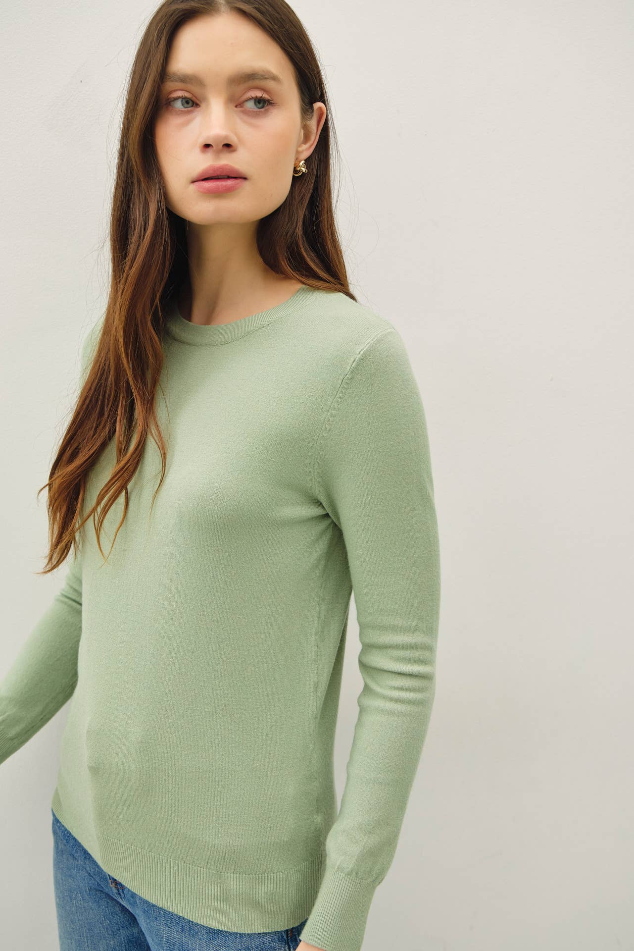 Crew Neck Soft Knit Sweater