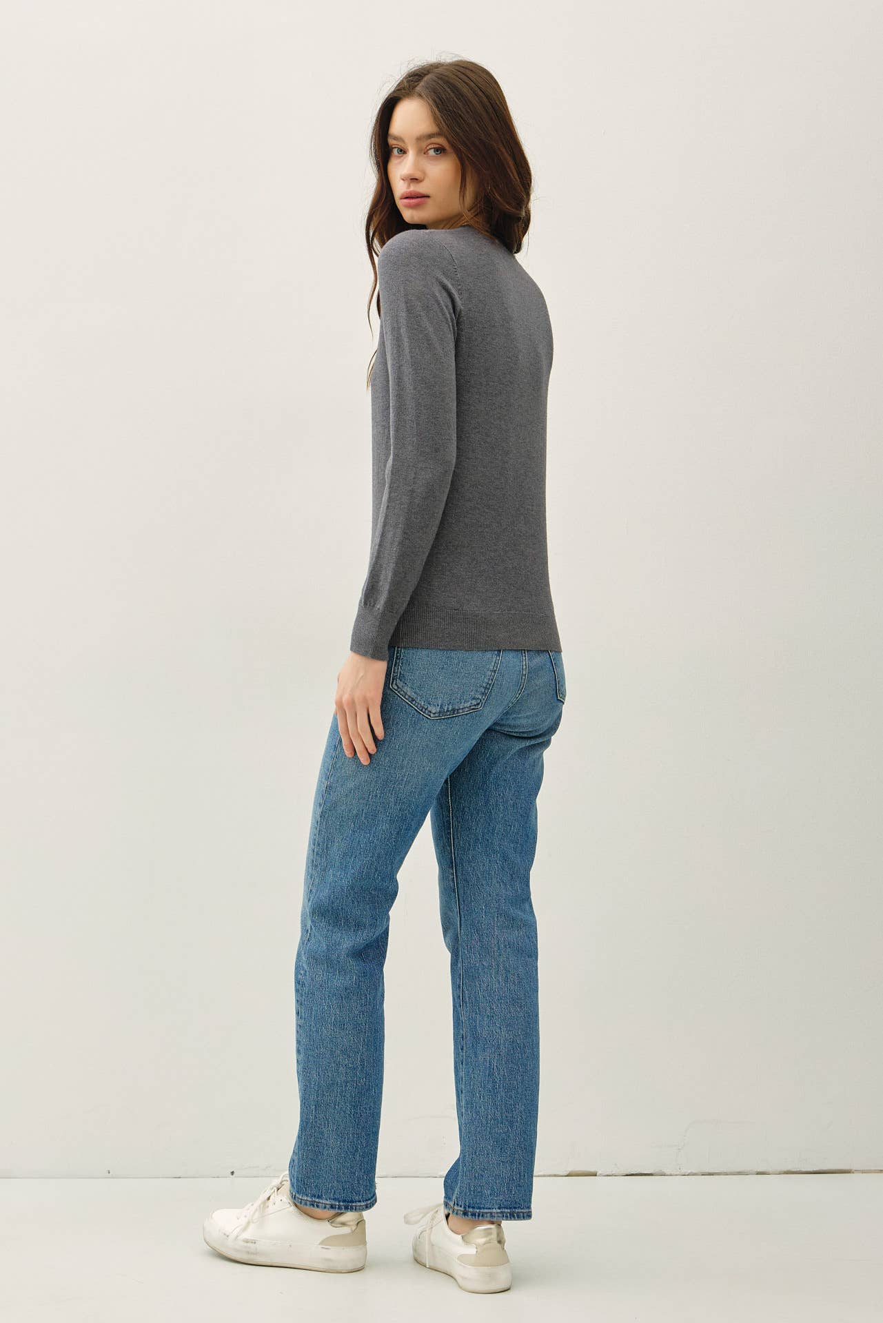 Crew Neck Soft Knit Sweater