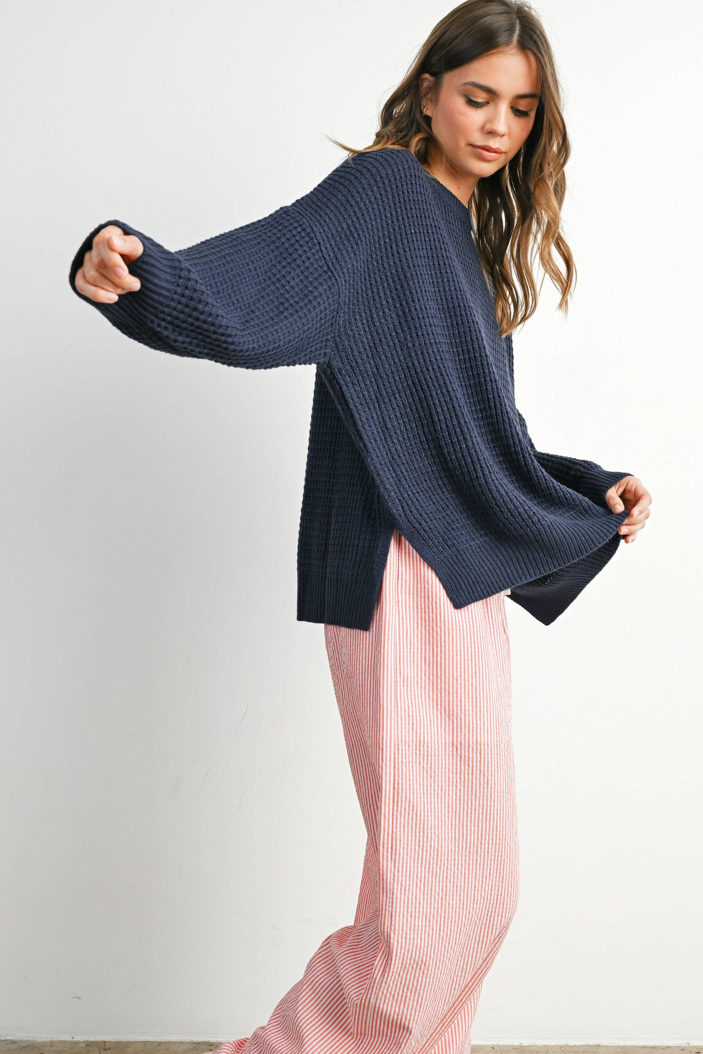 Round-Neck Classic Long Sleeve Top