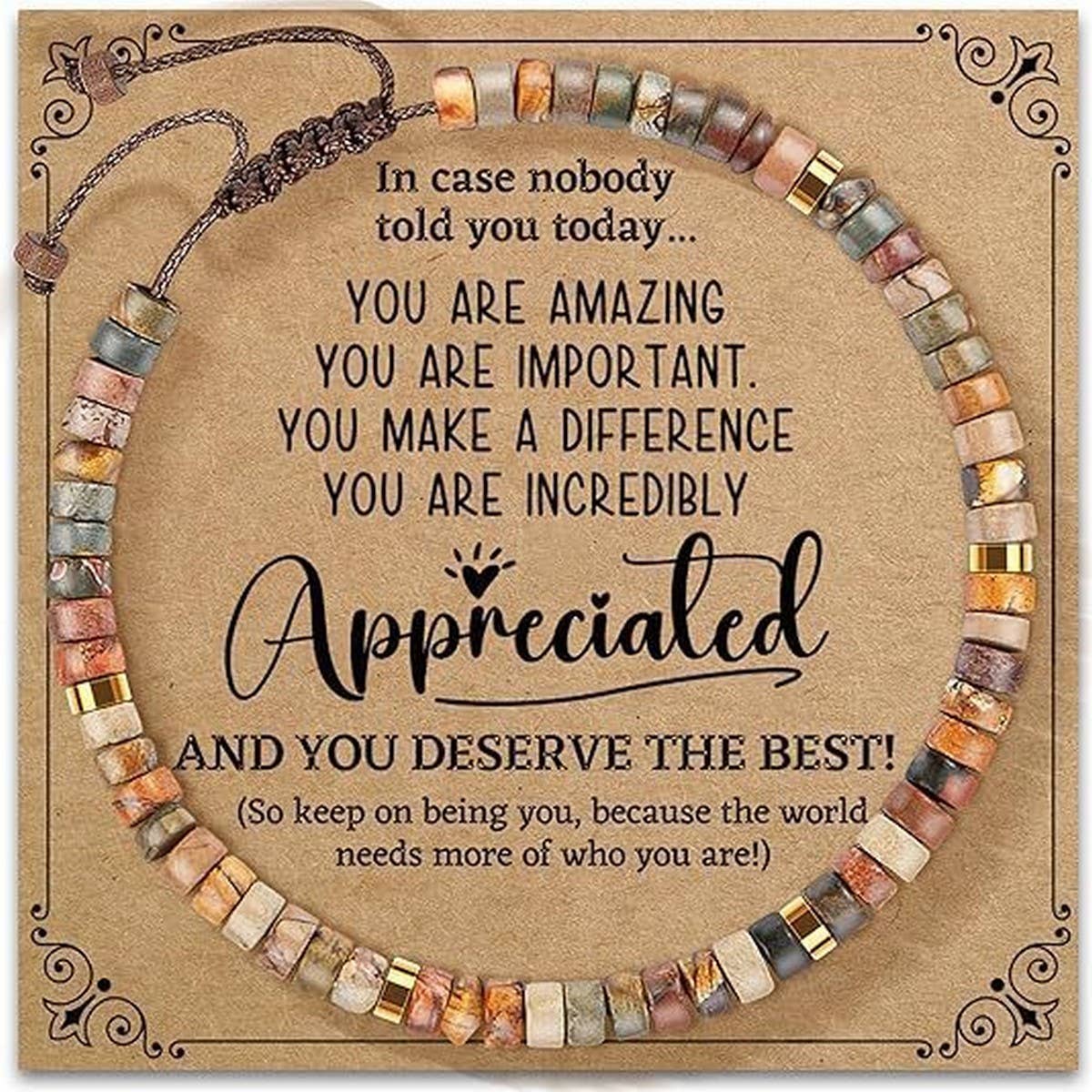 Handmade Woven Bracelet Natural Stone