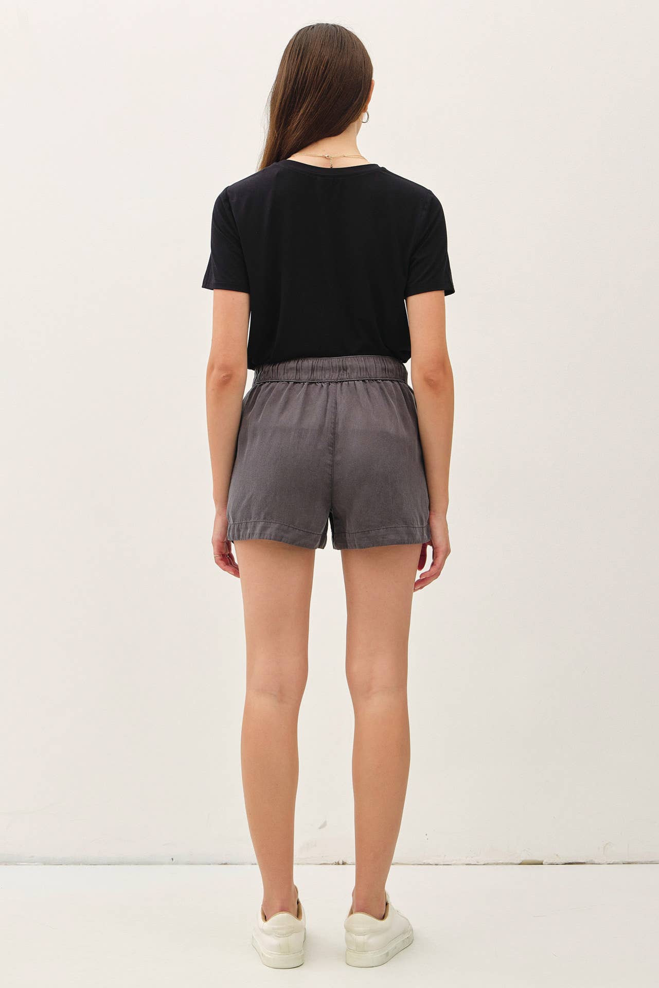 High Rise Pull On Tencel Short