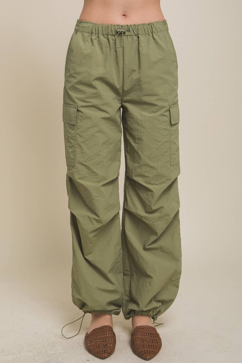 Loose Fit Parachute Cargo Pants