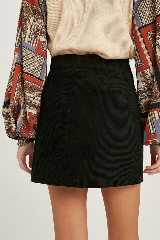 Corduroy Mini Skirt
