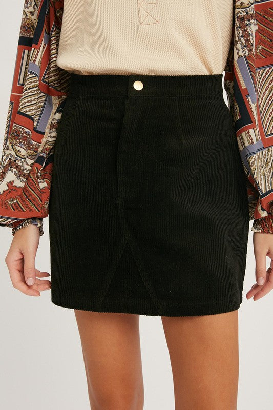 Corduroy Mini Skirt