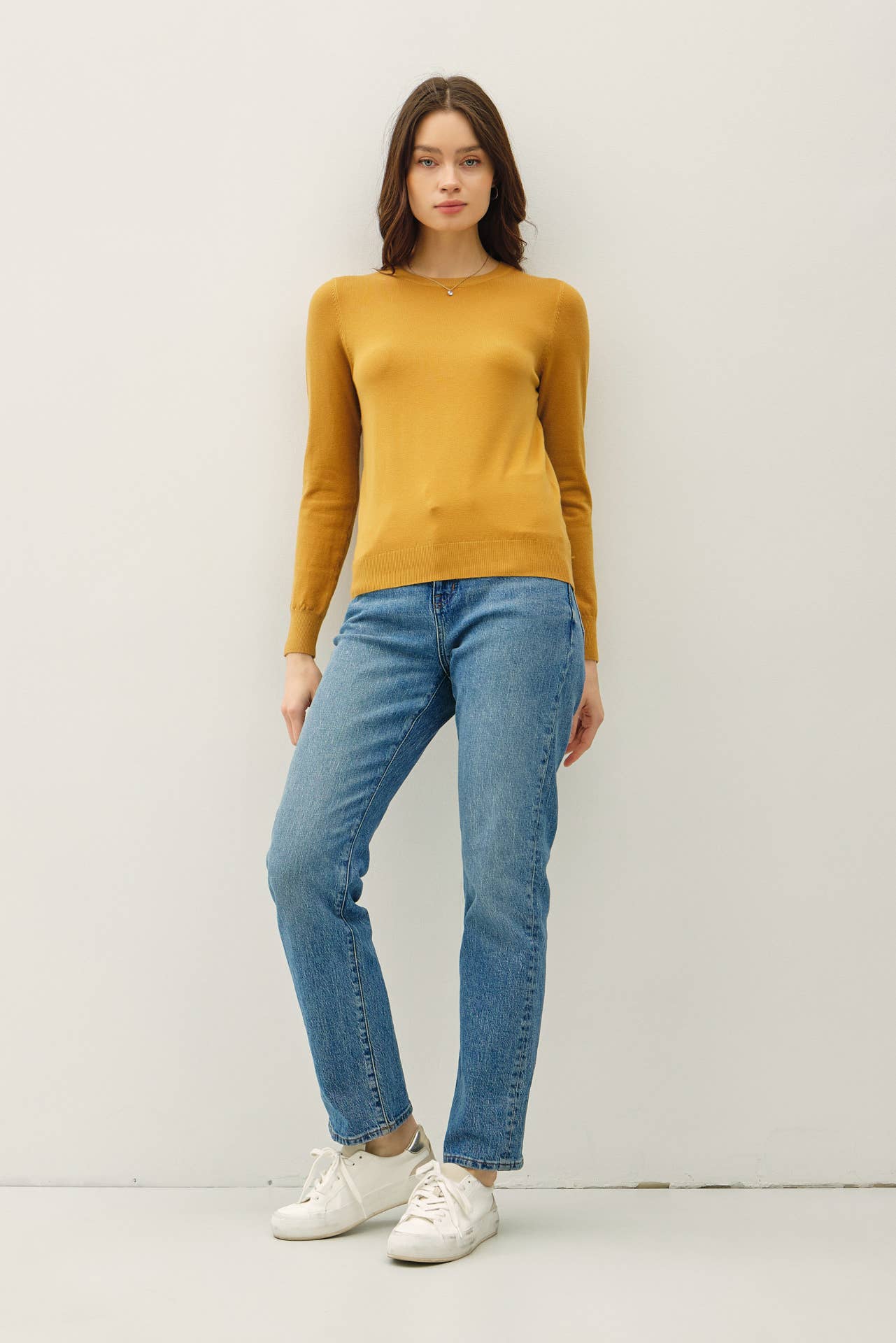 Crew Neck Soft Knit Sweater