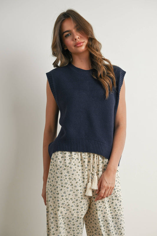 Sweater Top with Tie Back