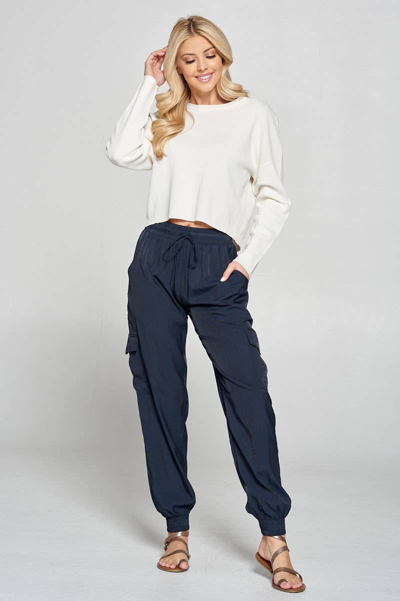 Woven Cargo Pants Deep Navy