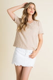Short sleeve knit top