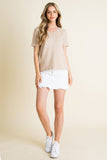 Short sleeve knit top