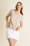 Short sleeve knit top