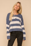 Henley Striped Sweater