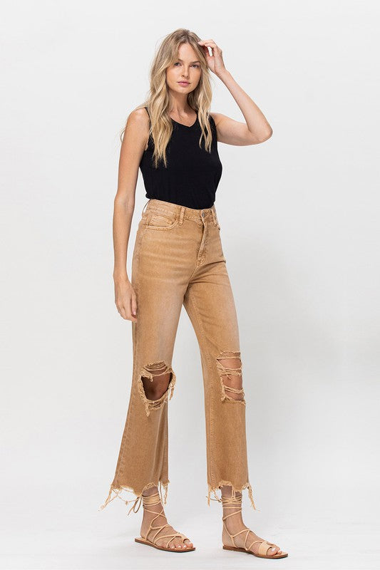 Cropped flared jeans - Women