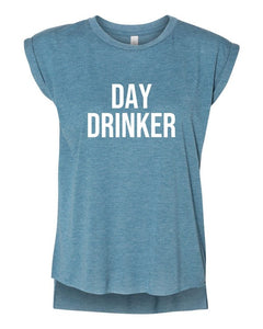 Day Drinker Rolled Cuff Muscle Tank