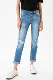 Mid Rise Girlfriend Jeans