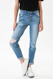 Mid Rise Girlfriend Jeans