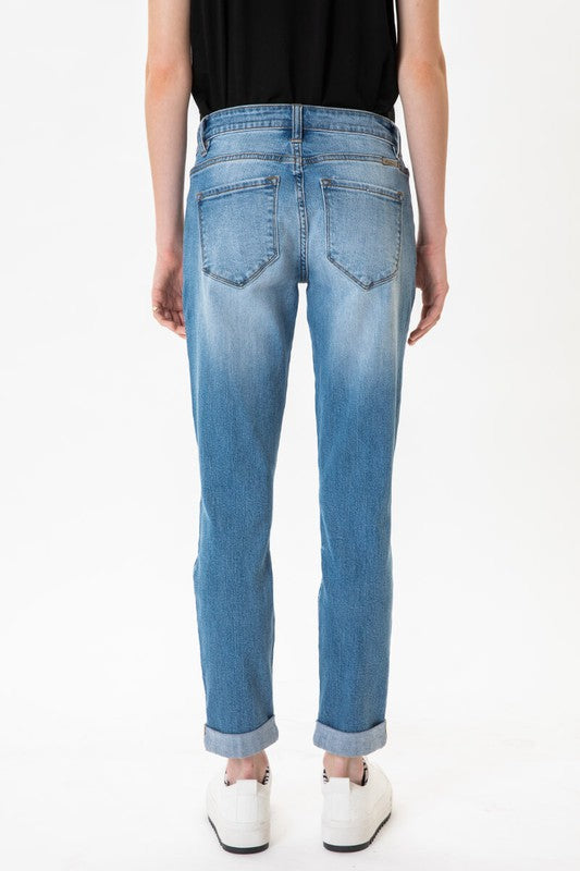 Mid Rise Girlfriend Jeans