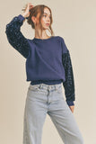 Sequins Sleeve Sweater