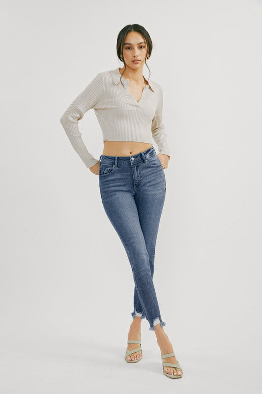 High Rise Ankle Skinny KC7147M