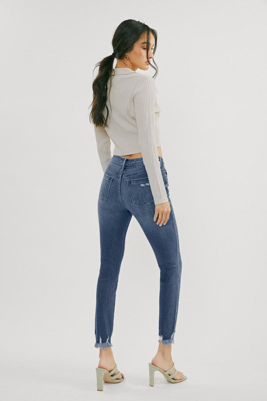 High Rise Ankle Skinny KC7147M