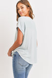 Cuffed Sleeve Knit Top
