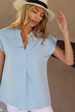V-Neck Cap Sleeve Top