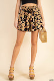 Printed Tie Waist Shorts