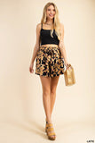 Printed Tie Waist Shorts