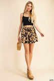 Printed Tie Waist Shorts