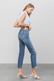 Mid Rise Slim Girlfriend Jeans