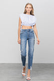 Mid Rise Slim Girlfriend Jeans