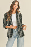 Textured Plaid Blazer