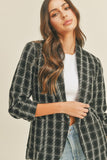 Textured Plaid Blazer
