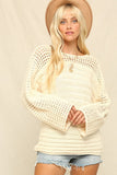 Open Weave Ribbed Sweater