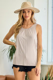 Draped Back Sleeveless Top