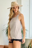 Draped Back Sleeveless Top