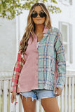 Contrast Flannel Top