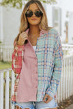 Contrast Flannel Top