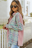 Contrast Flannel Top