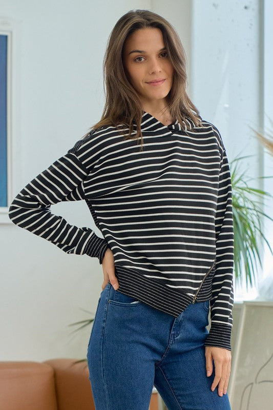 Asymmetrical Fleece Hoodie