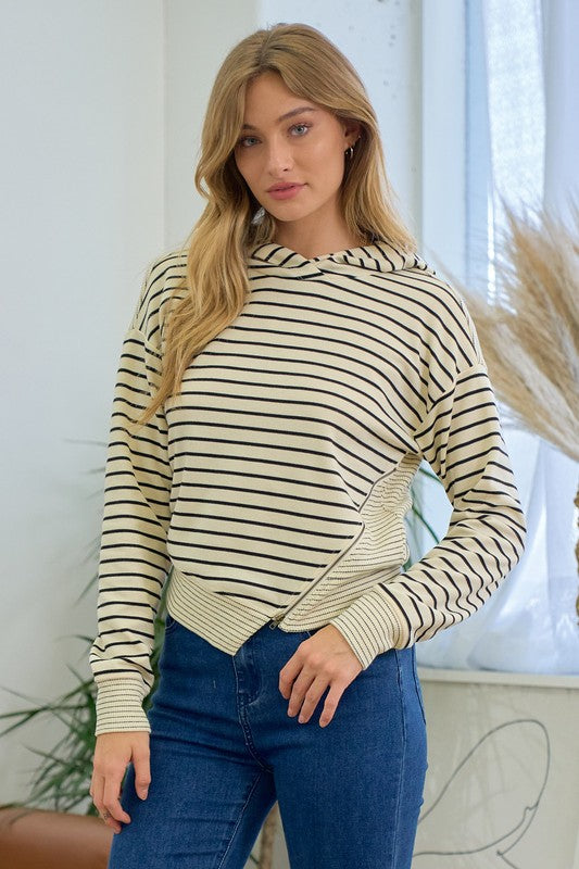 Asymmetrical Fleece Hoodie