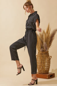 Pin Stripped Jumpsuite