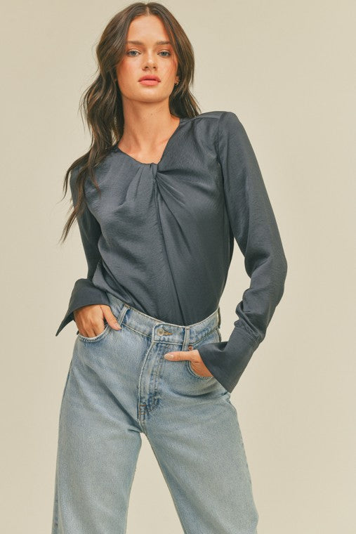 Cuff Sleeve Blouse