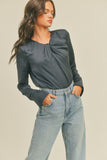 Cuff Sleeve Blouse