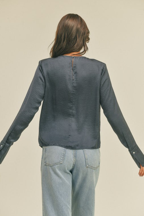 Cuff Sleeve Blouse
