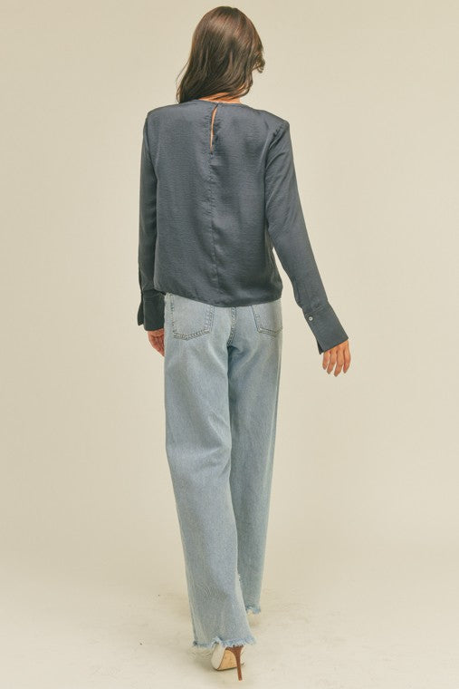 Cuff Sleeve Blouse