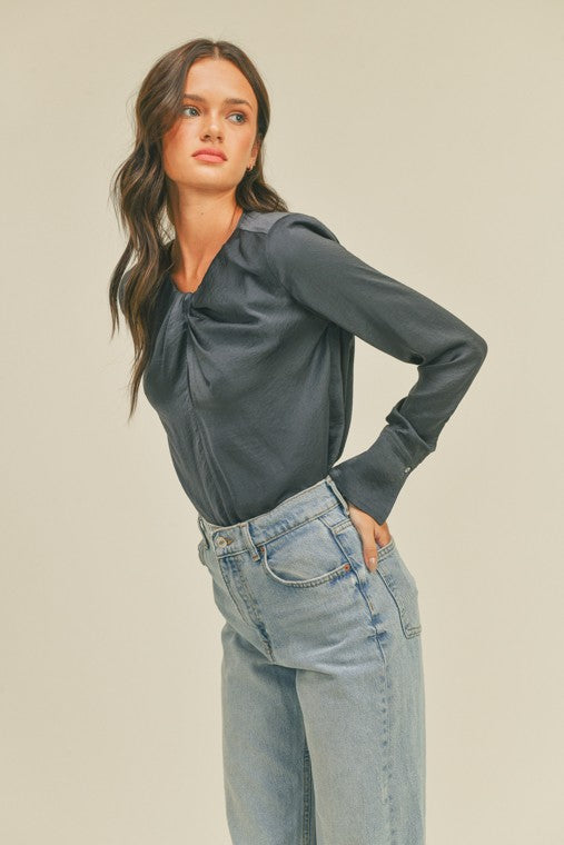 Cuff Sleeve Blouse
