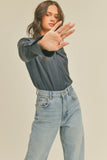 Cuff Sleeve Blouse