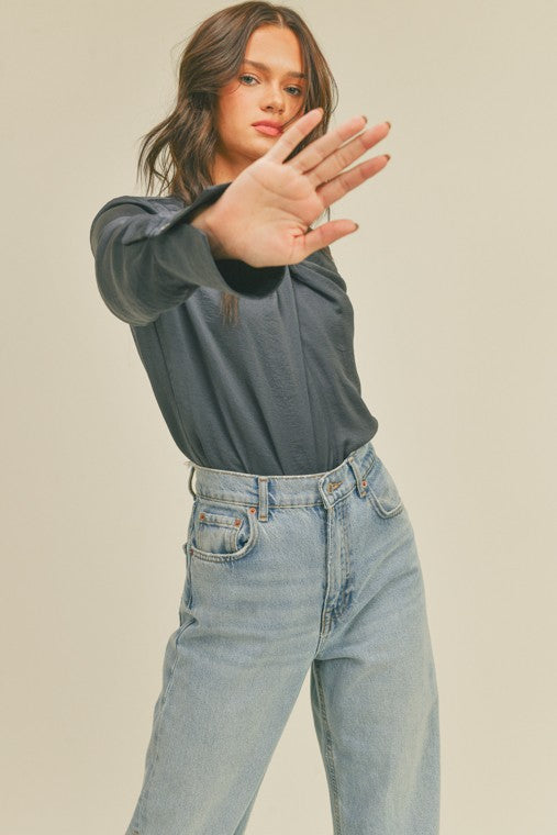 Cuff Sleeve Blouse