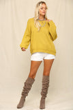 Crochet Textured Knit Sweater